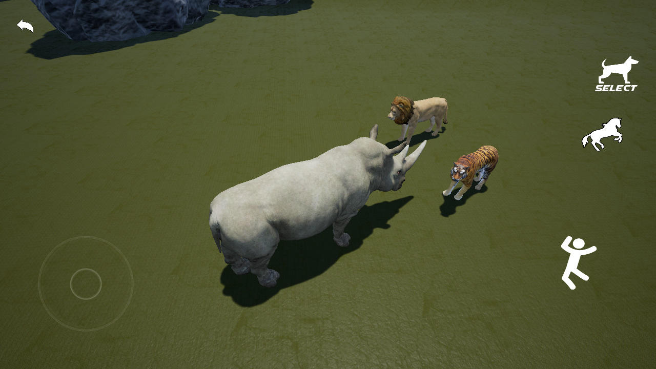 Rhinoceros Simulator 3D 게임 스크린샷