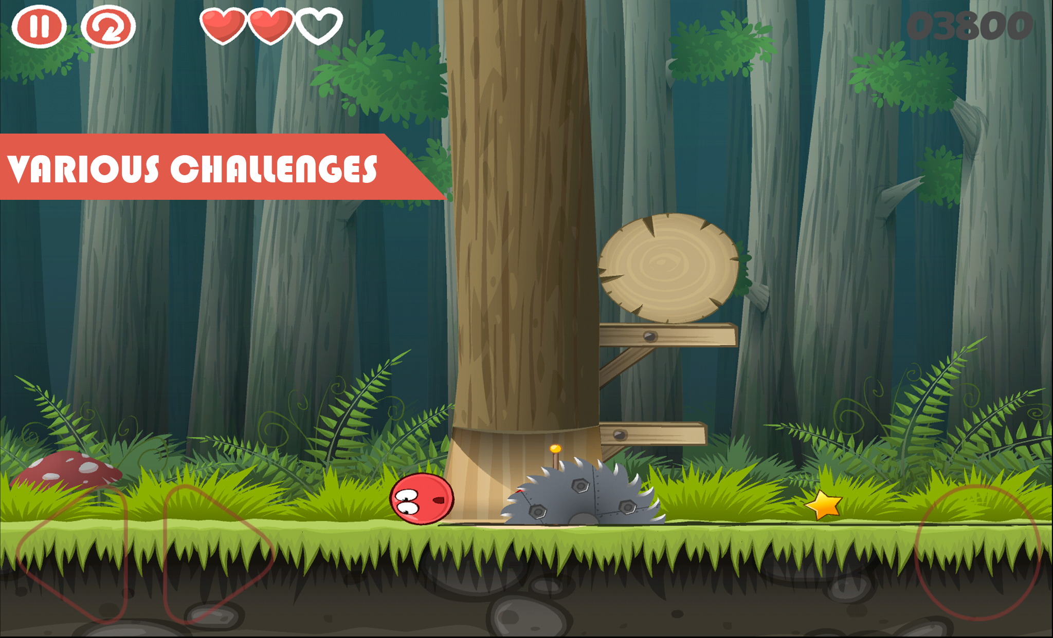 Red Jump Ball 4 Vol 2: Red ball Adventure Game Screenshot