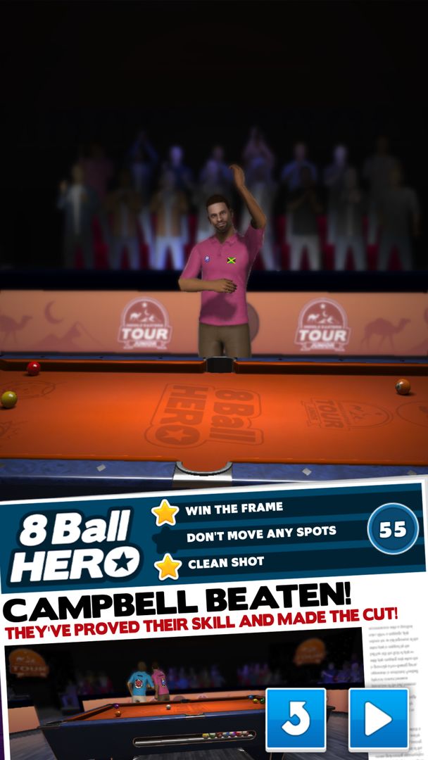 Screenshot of 8 Ball Hero