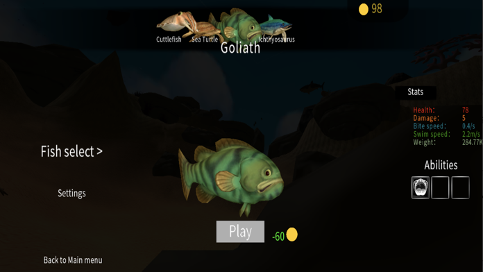3D Fish Growing 2020 Game Screenshot