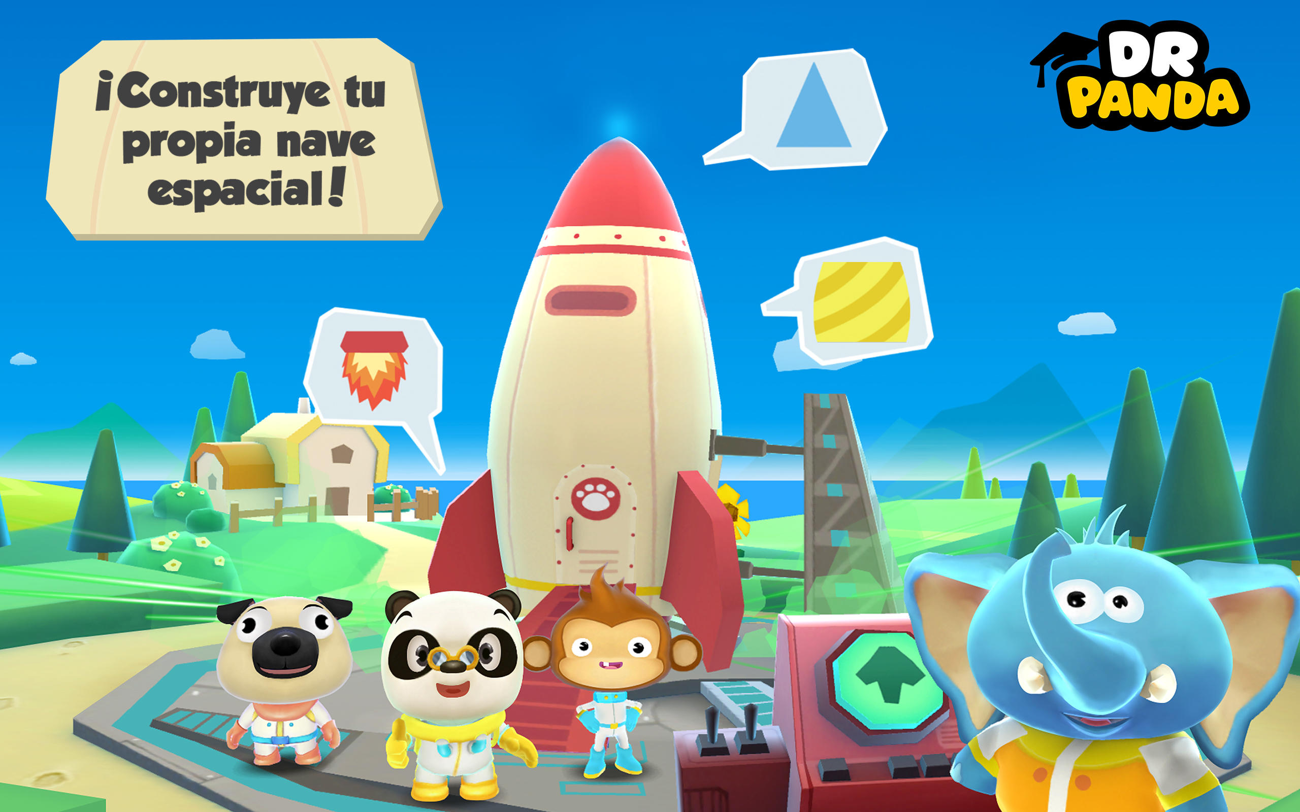Captura de Pantalla del Juego Dr. Panda en el Espacio
