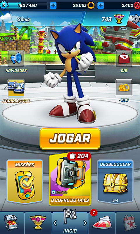 Captura de Tela do Jogo Sonic Forces - Jogo de Corrida