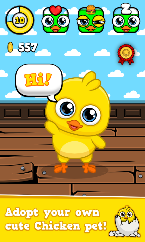 Screenshot 1 of My Chicken - เกมสัตว์เลี้ยงเสมือนจริง 1.162