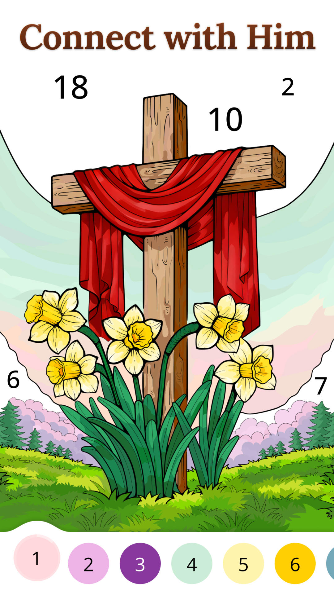 Скриншот игры Bible Coloring Paint By Number