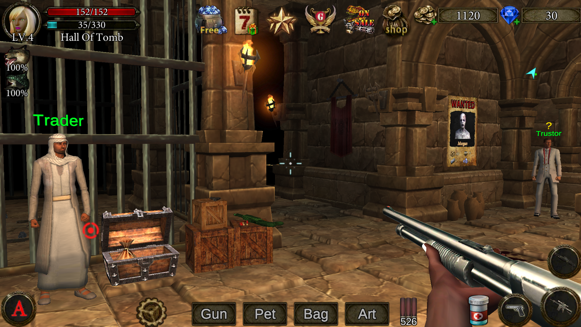 Dungeon Shooter : Dark Temple Game Screenshot