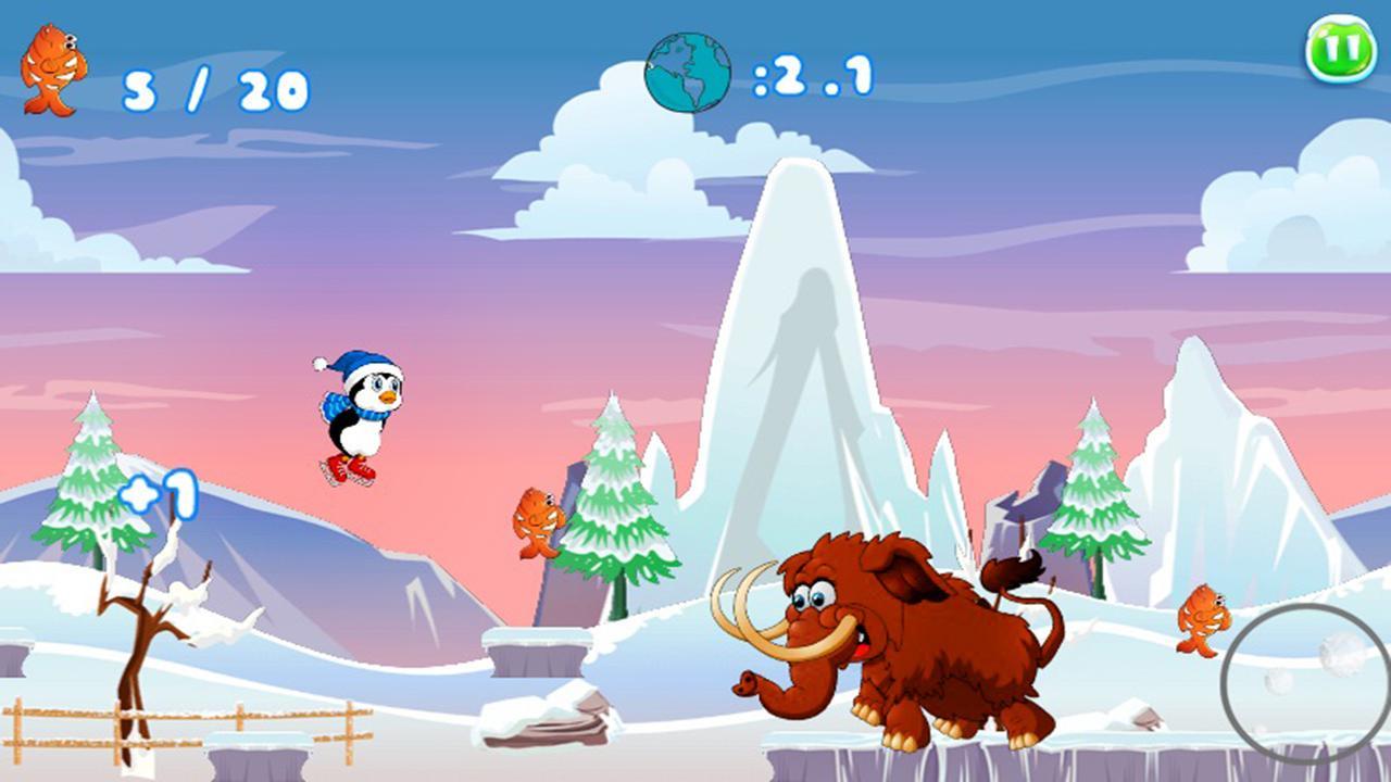 Penguin Skater Run Game Screenshot