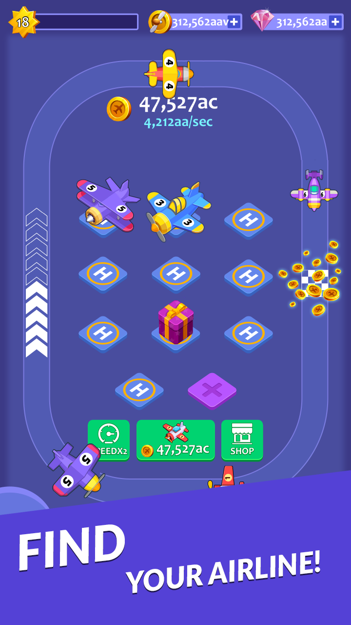 Merge Plane Evolution Game Screenshot