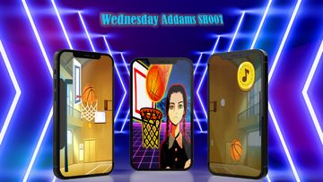 Wednesday Addams: shote basket Game Screenshot