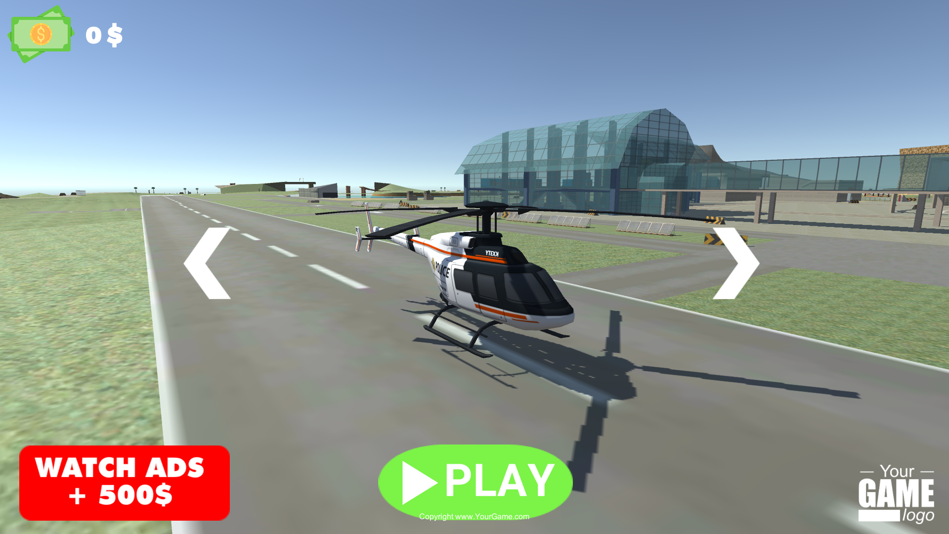 Helicopter Flight Game Game Screenshot