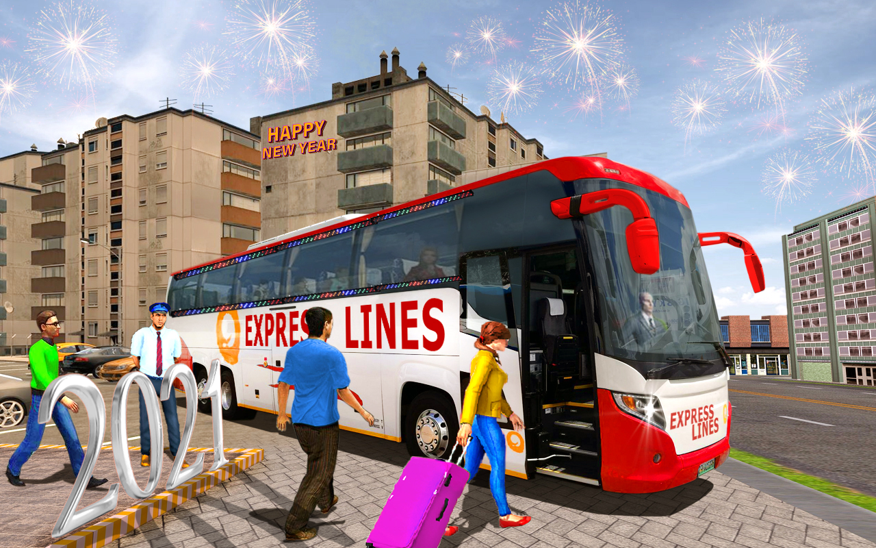 Screenshot 1 of City Coach Bus Simulator: Mga Larong Bus 2021 