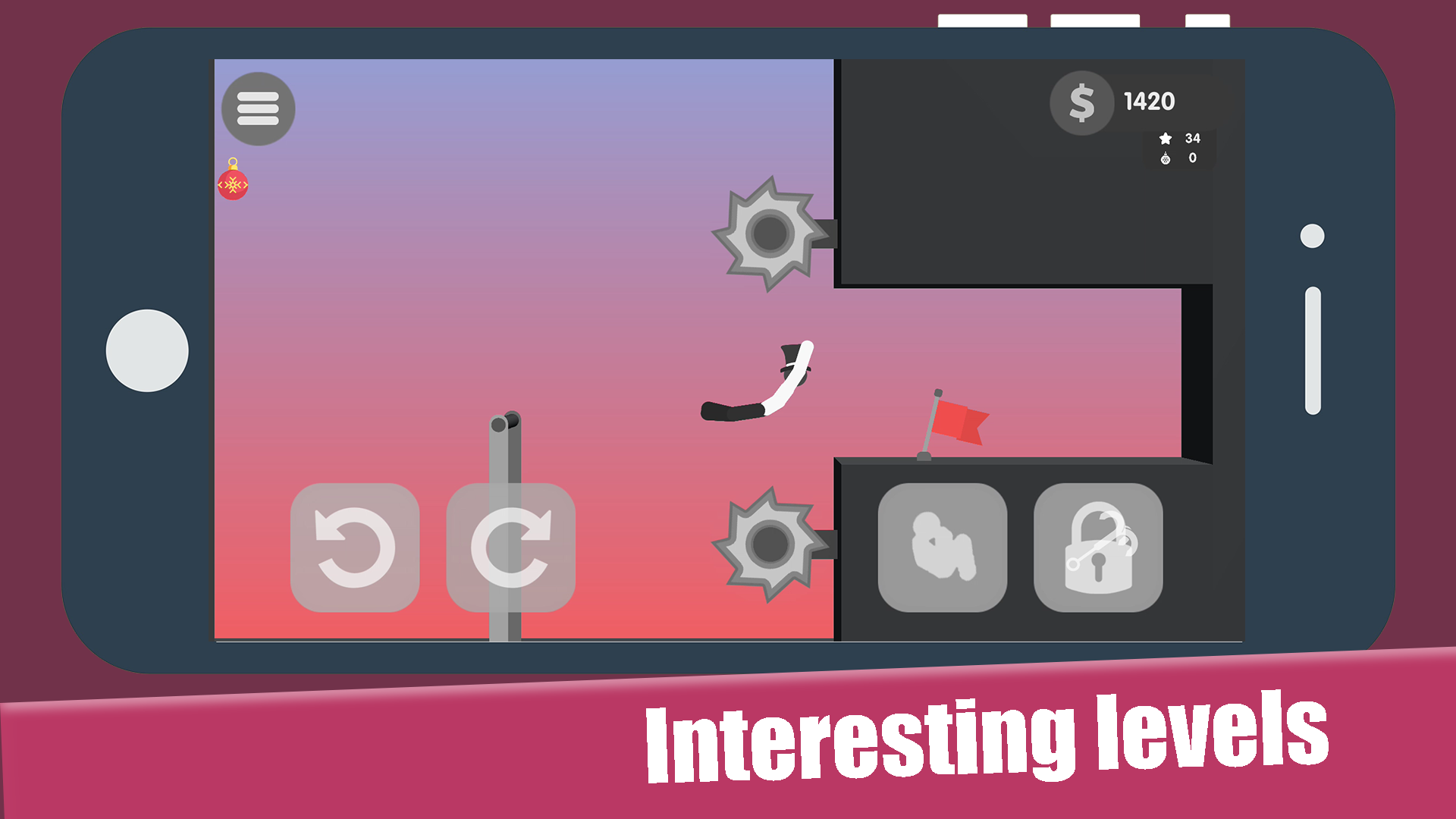 Screenshot of Stickman flip on the bar 2