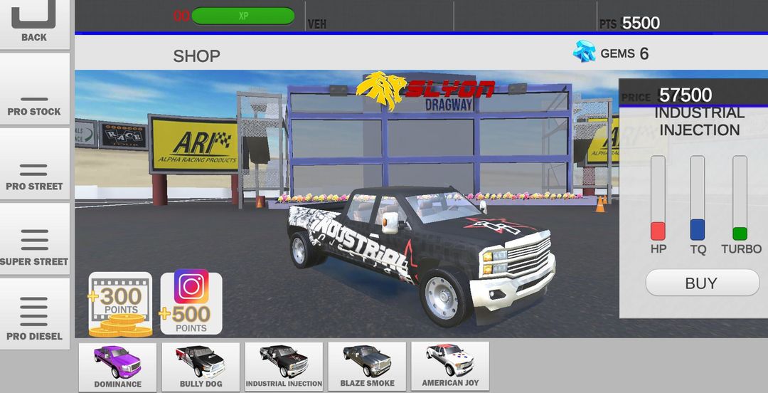 Screenshot of Diesel Drag Racing Pro
