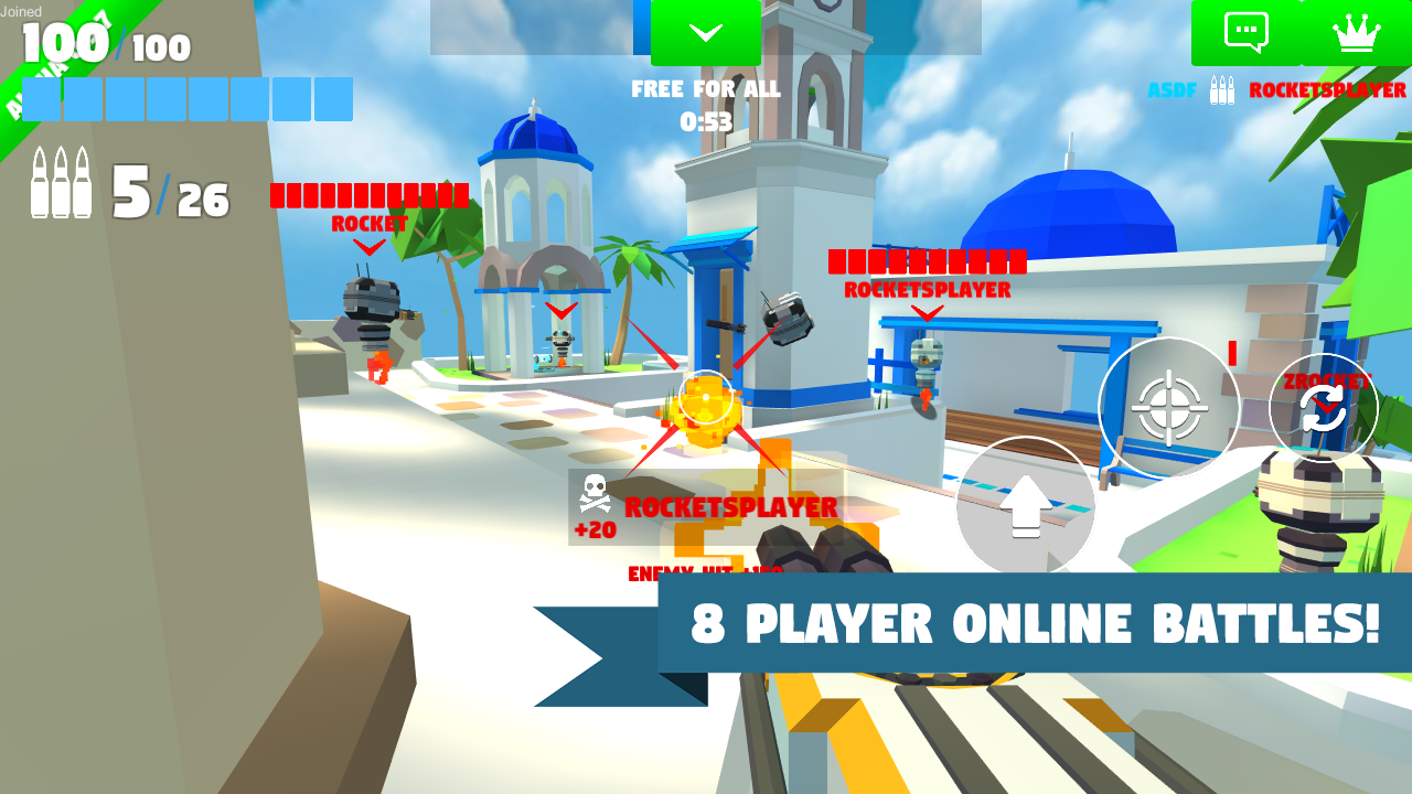 Rocket Shock 3D - Beta 게임 스크린샷
