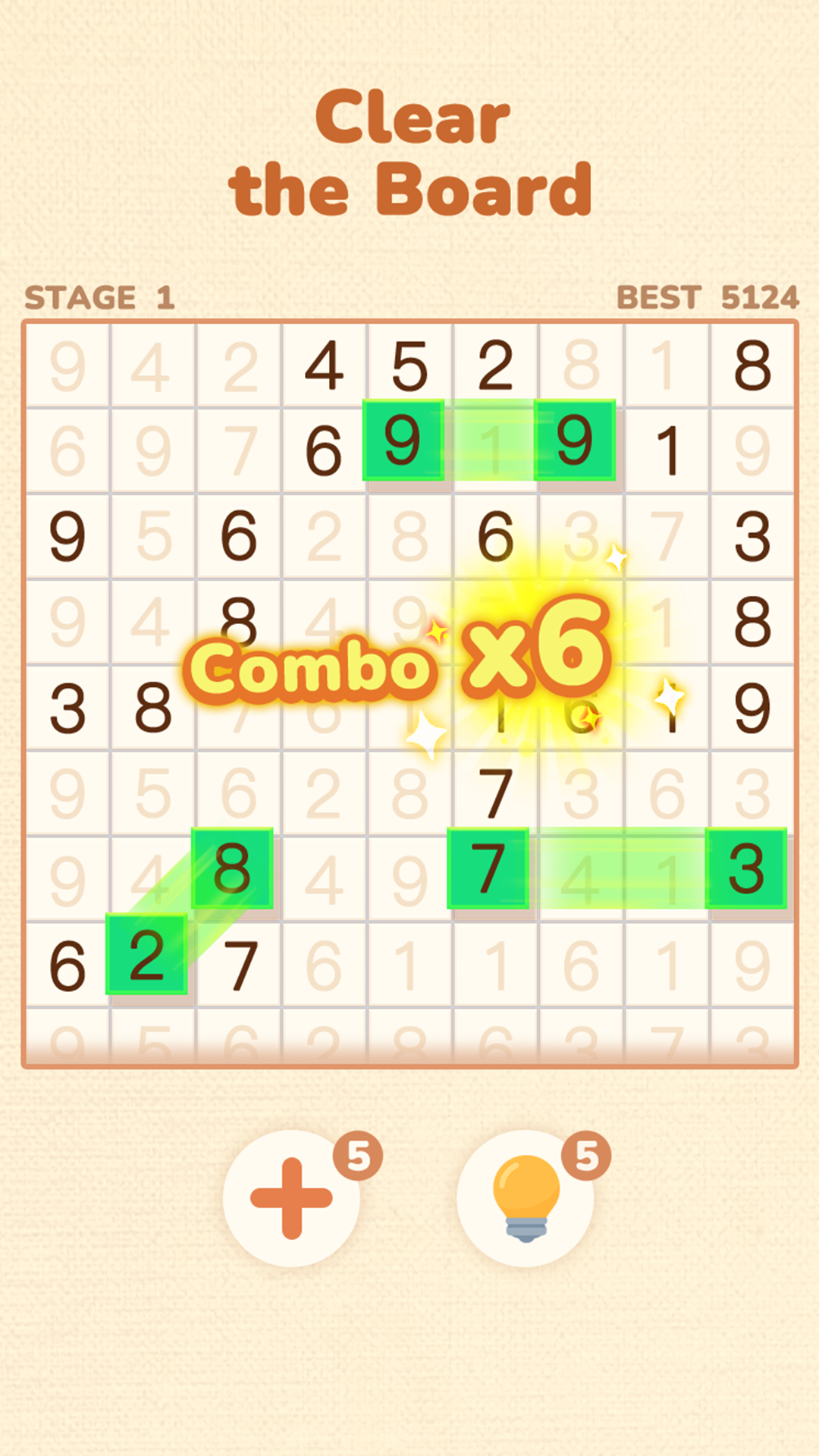 Number Puzzle: Ten & Pair Game Screenshot