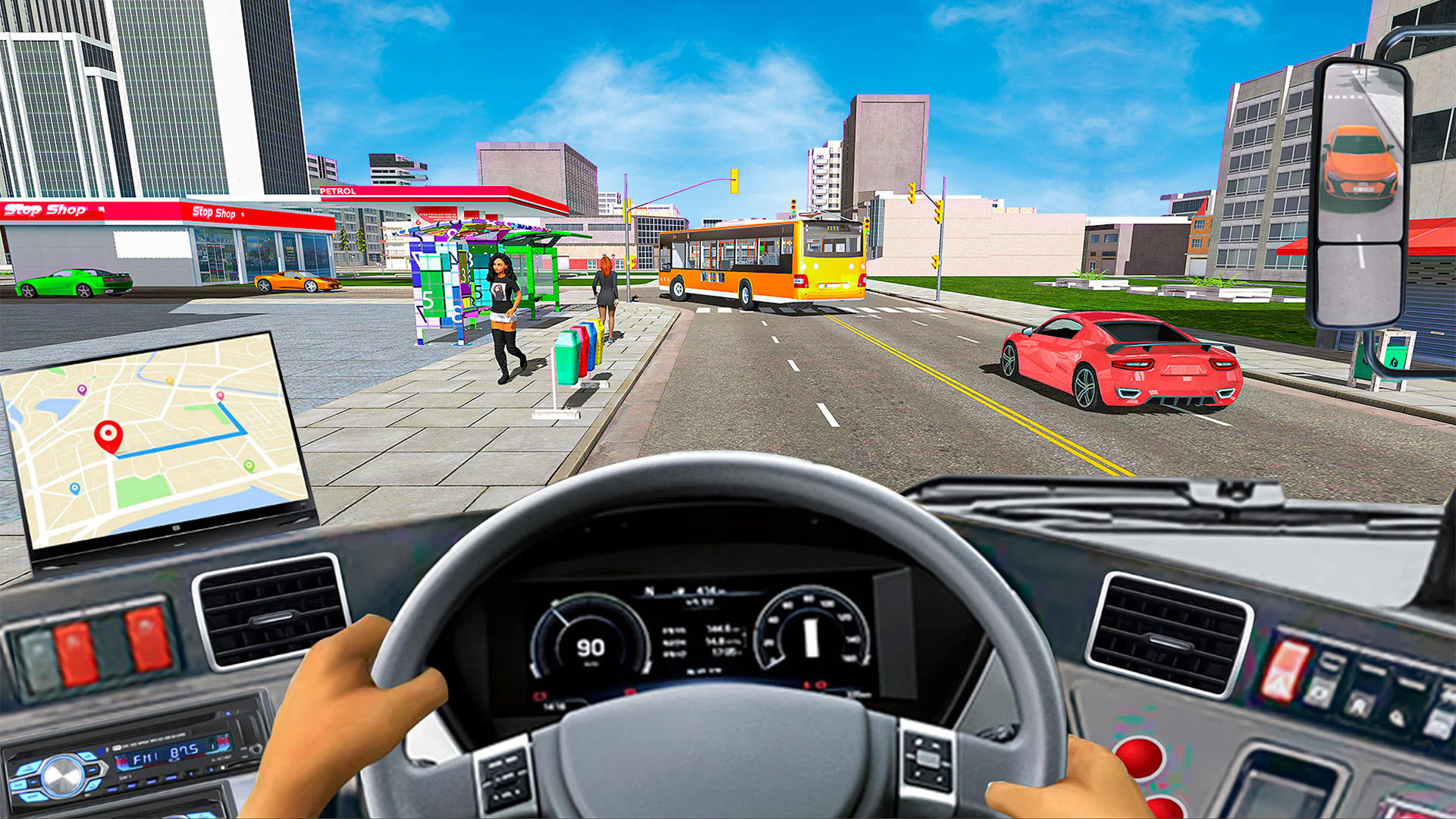 US Bus Simulator: Bus 3D Games Game Screenshot