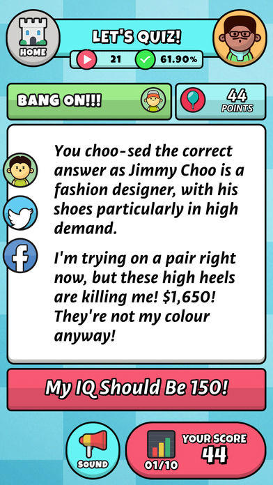 Trivia Guy Game Screenshot