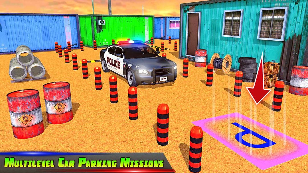 Police Car Park City Highway ภาพหน้าจอเกม