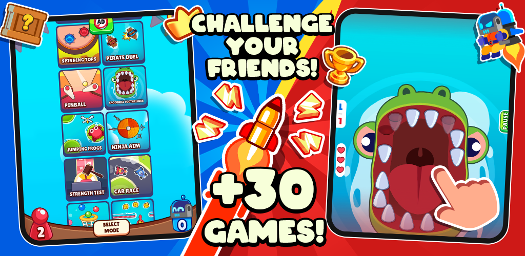 Banner of 2 Player Games - Pastimes 