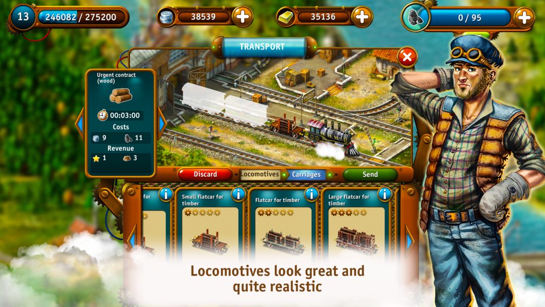 Transport Empire: Steam Tycoon 게임 스크린 샷