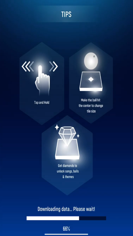 Captura de Tela do Jogo Bad Bunny EDM song Tiles Hop!