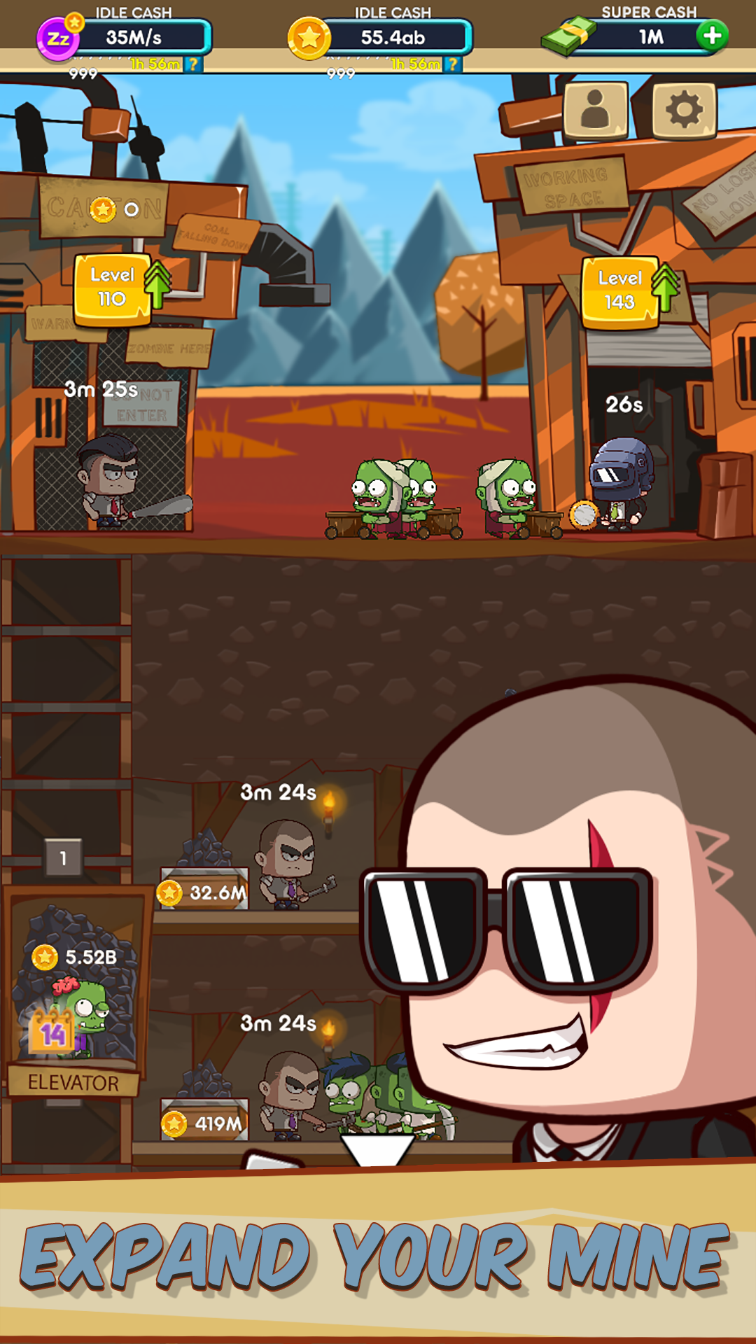 Apocalypse idle miner 게임 스크린샷