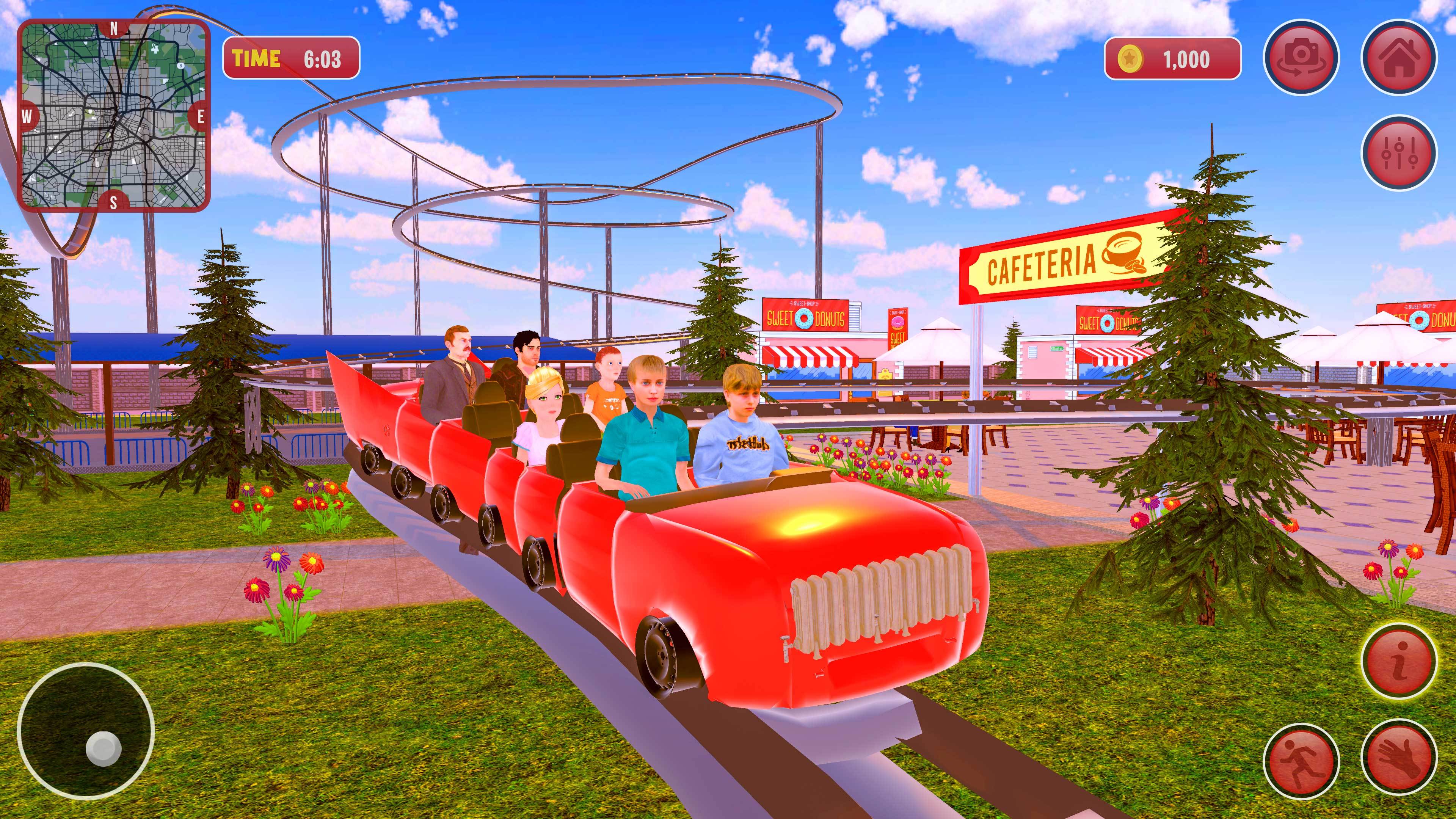 Theme Park RollerCoaster Sim Game Screenshot