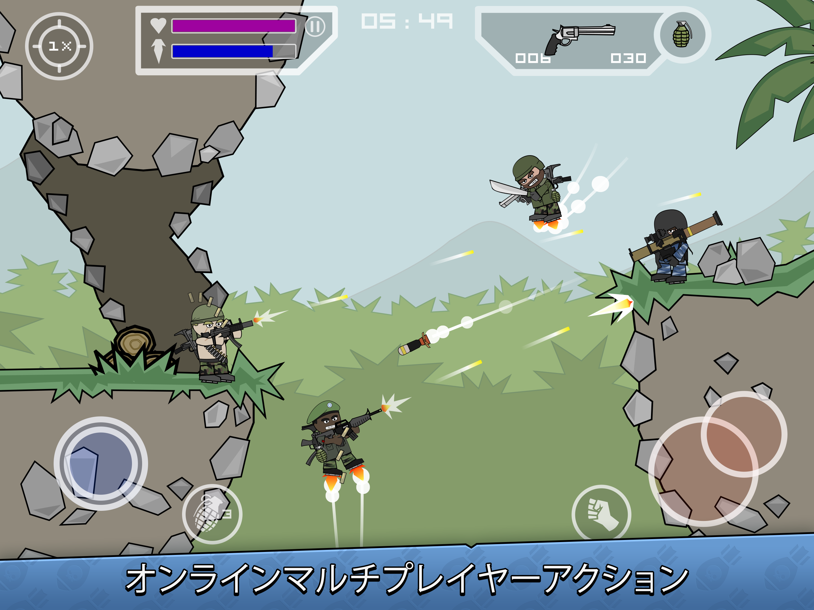 ミニミリティア - ドゥードゥルアーミー2 ゲームのスクリーンショット