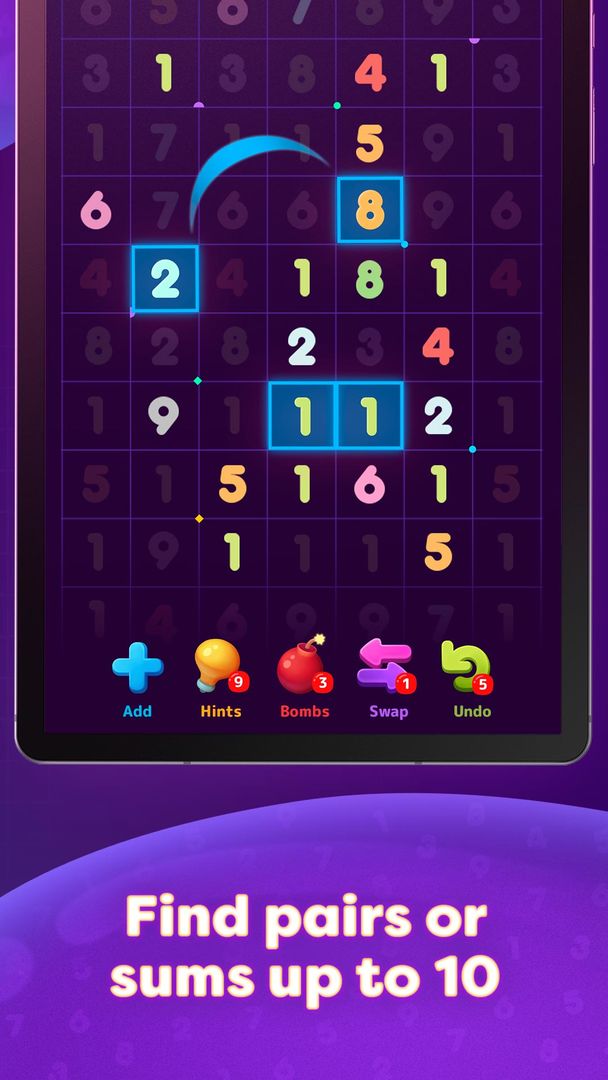 Numberzilla: Number Match Game screenshot game