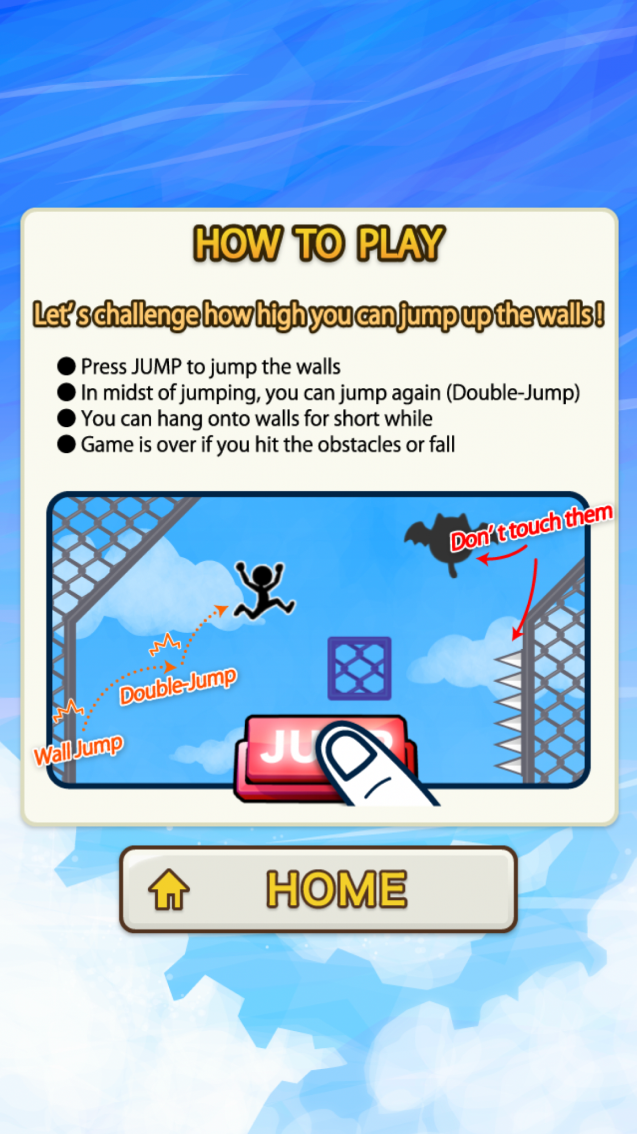 Скриншот игры Wall Jump