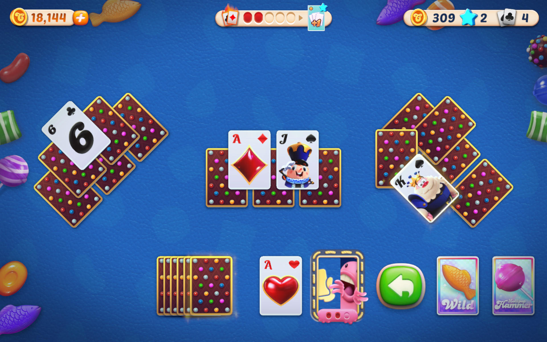 Candy Crush Solitaire Game Screenshot