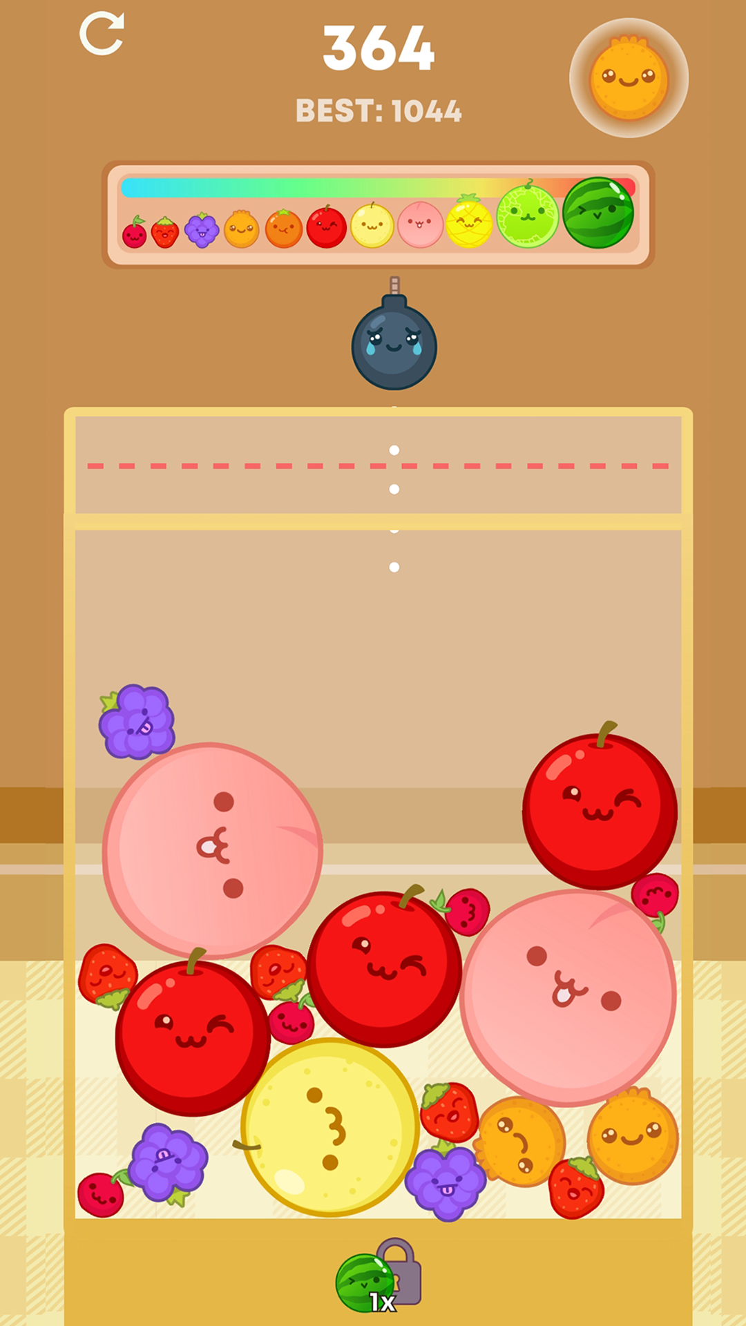 Suika Watermelon Merge Game Screenshot