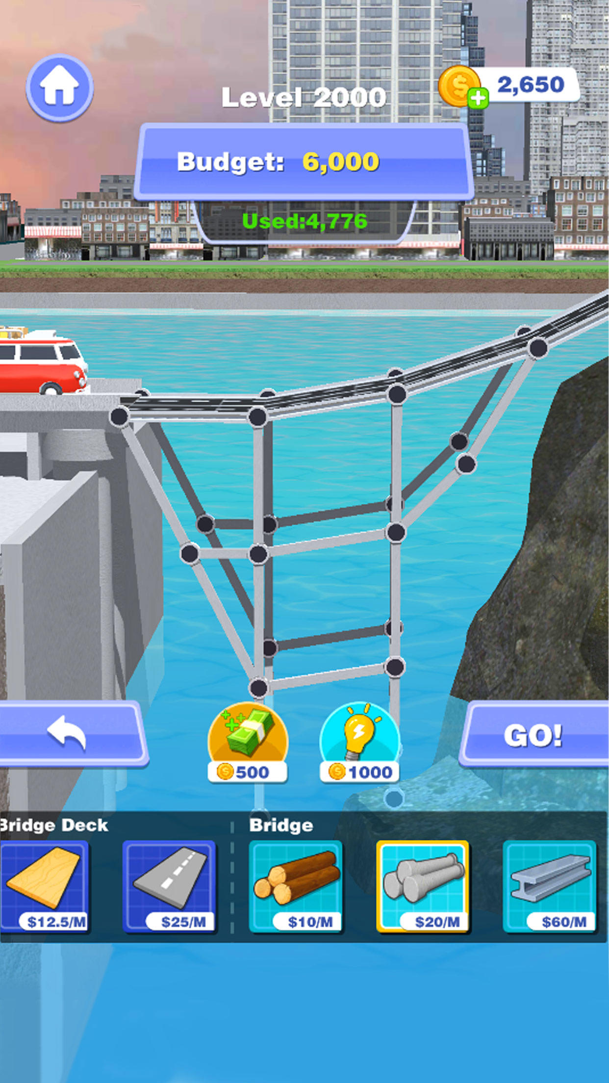 Bridge Building - 橋を作るゲームのキャプチャ