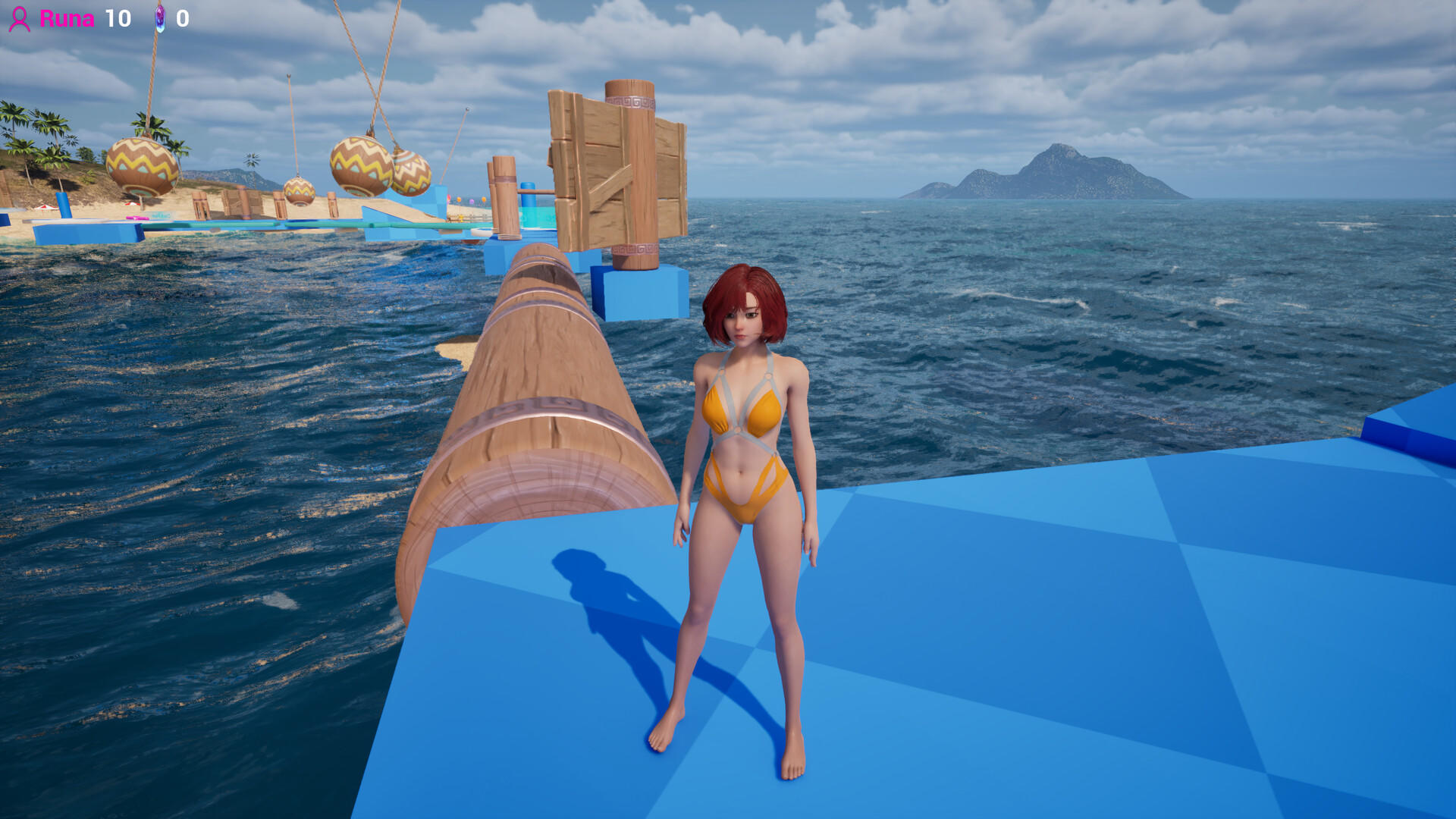 Beauty Girl Chronicles: Island Obstacle Challenge screenshot game