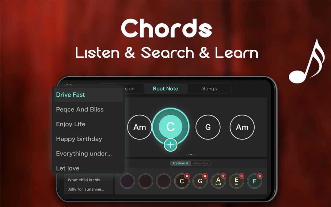 Screenshot of Real Guitar - Free Chords, Tabs & Simulator Games