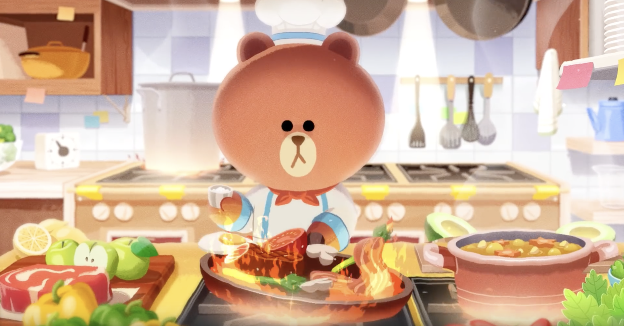 Screenshot of the video of LINE CHEF A cute cooking game!