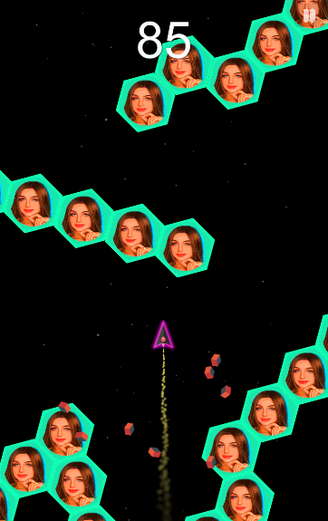 Cuplikan Layar Game Lady Diana Space- Shooter game