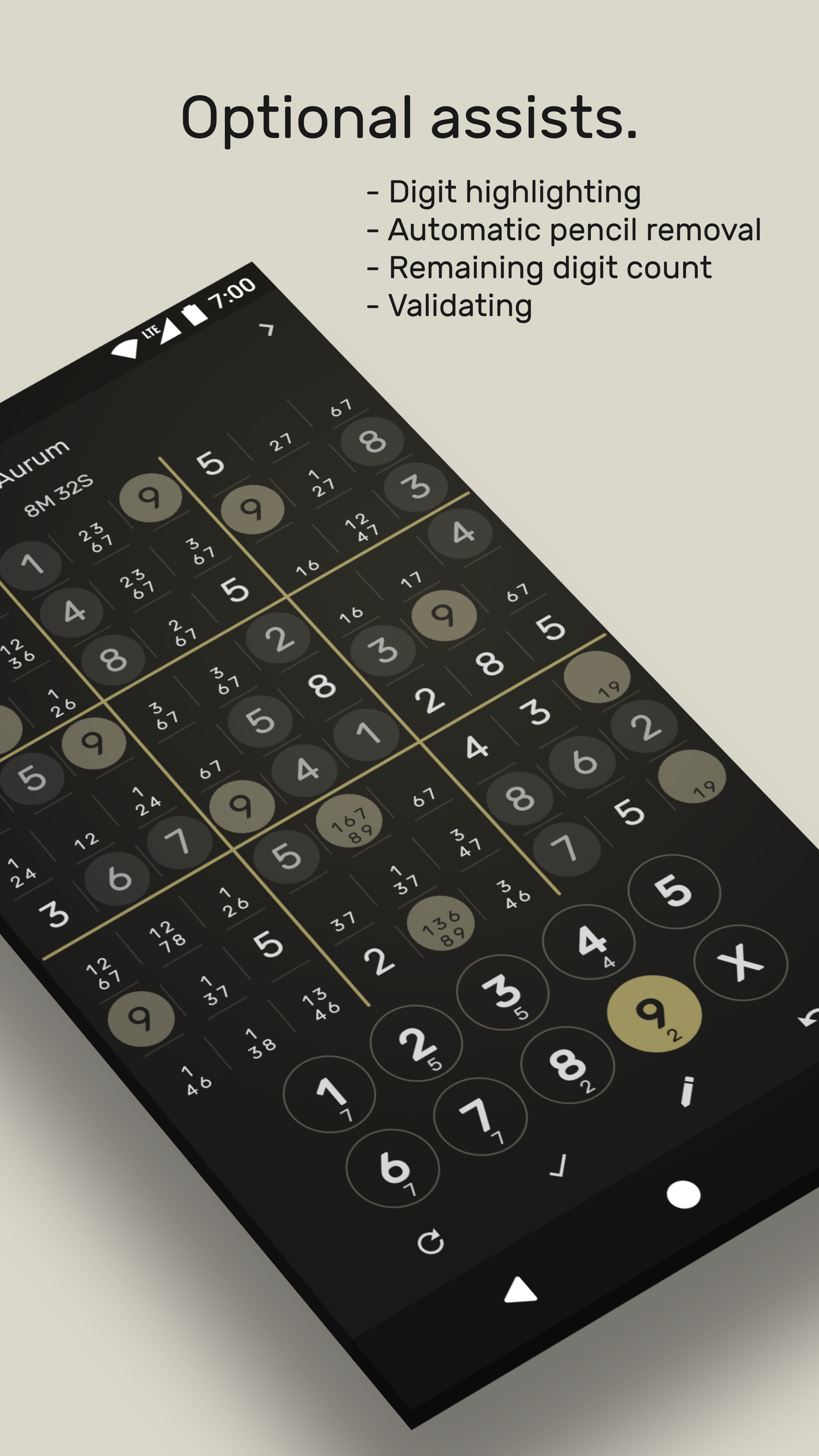 Sudoku - The Clean One Game Screenshot