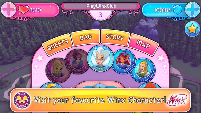 Screenshot of Winx Club: Winx Fairy School