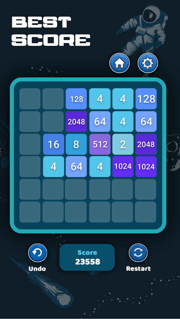 Screenshot of APS 2048: Number Puzzle game