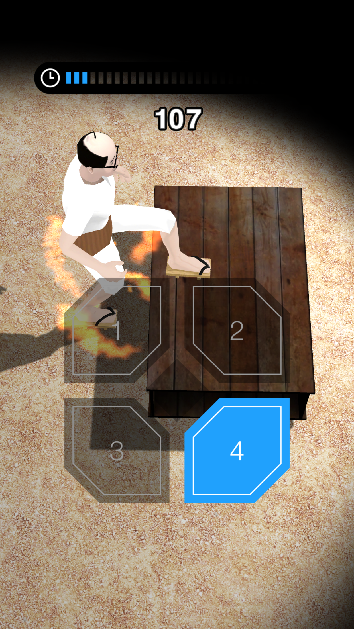 Screenshot of Supersonic Stepping Exercise