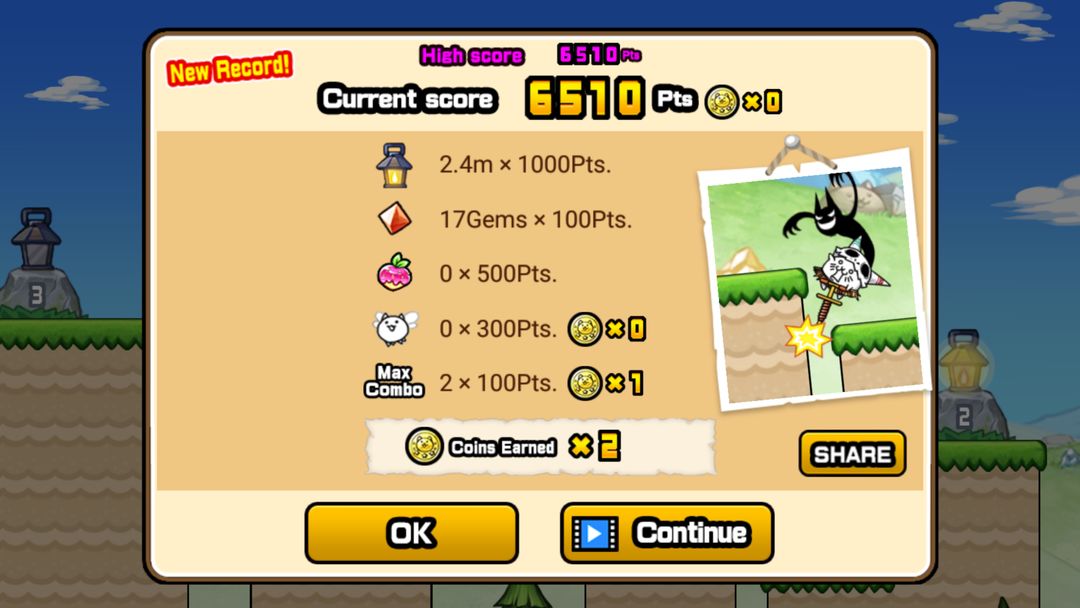 Screenshot of Go! Go! Pogo Cat