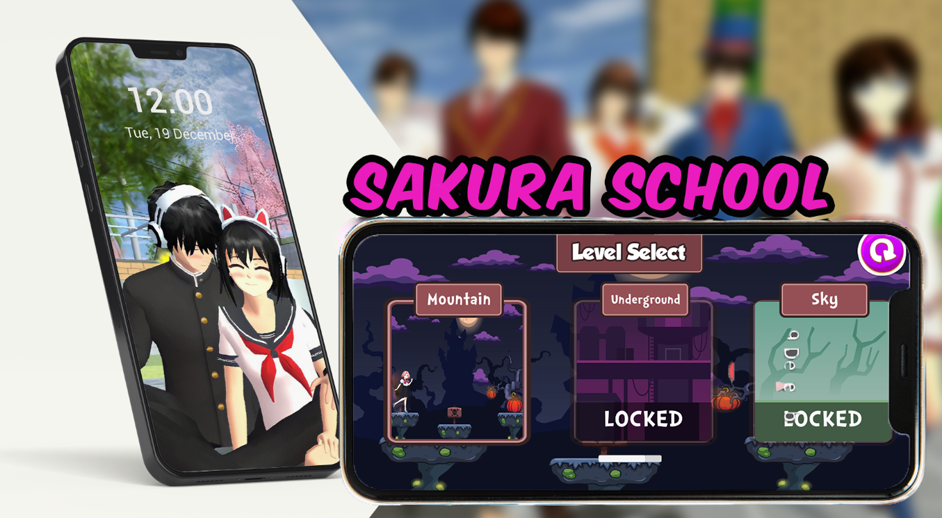 Sakura School jump Girls Game Screenshot