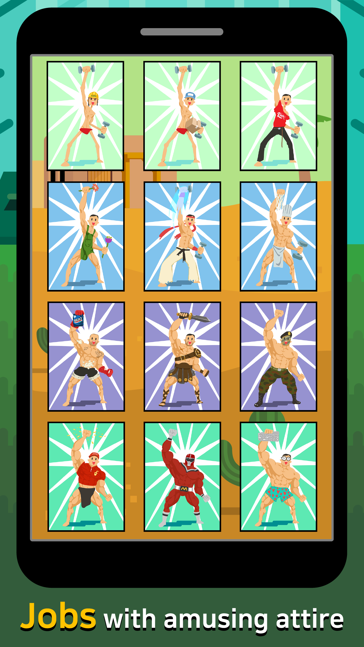Muscle King - Crazy bodyweight Game Screenshot