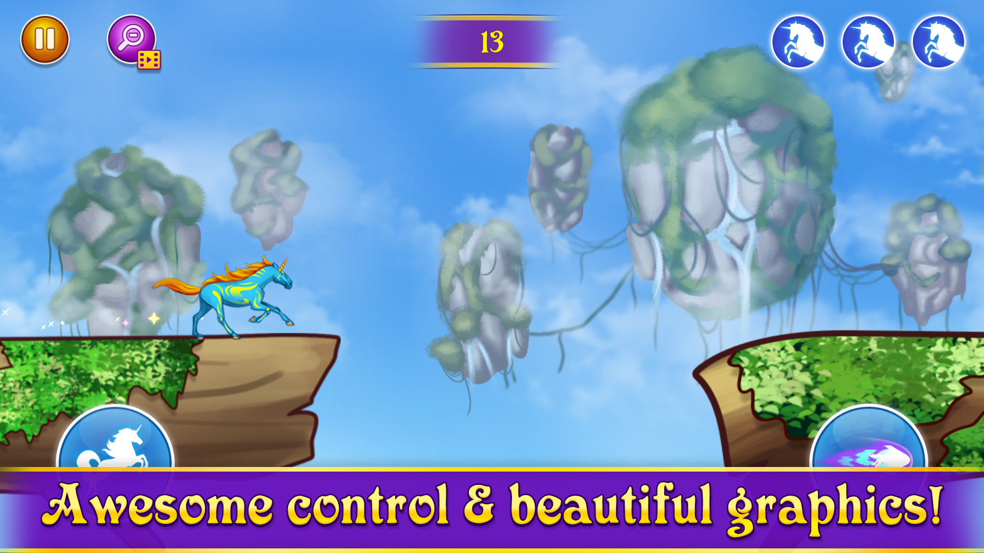 Rainbow Horse Run Game Screenshot