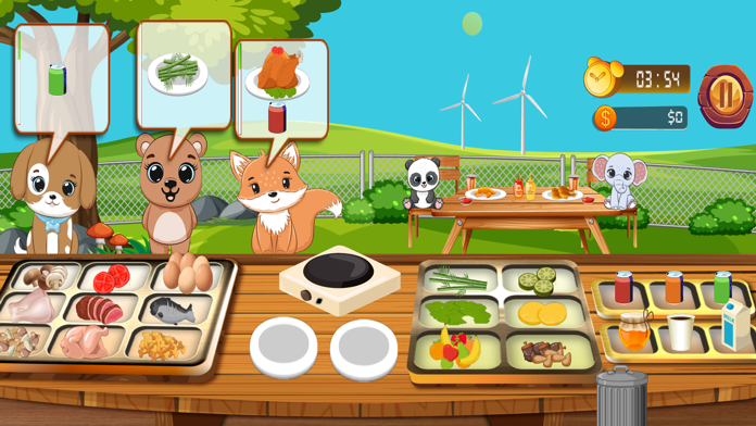 Animal Food Cooking Restaurant Game Screenshot