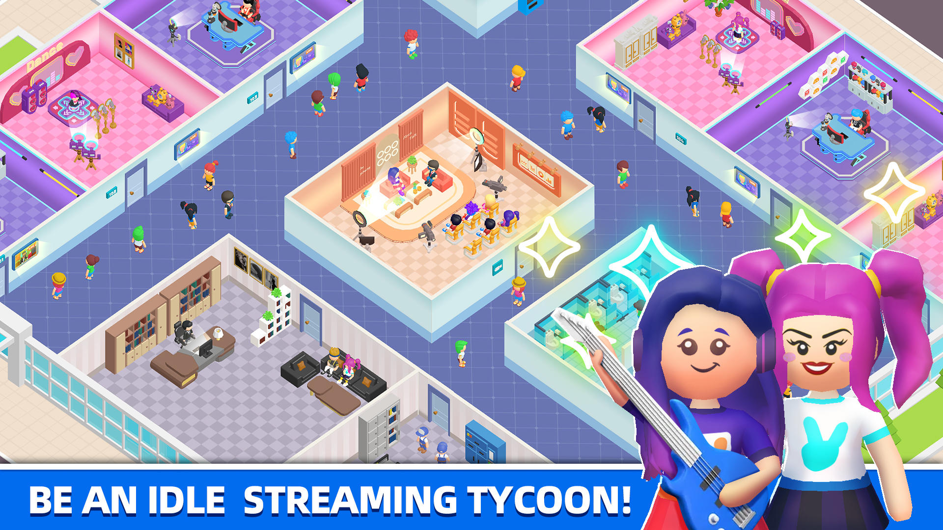 Idle Streaming Studios Tycoon 게임 스크린샷