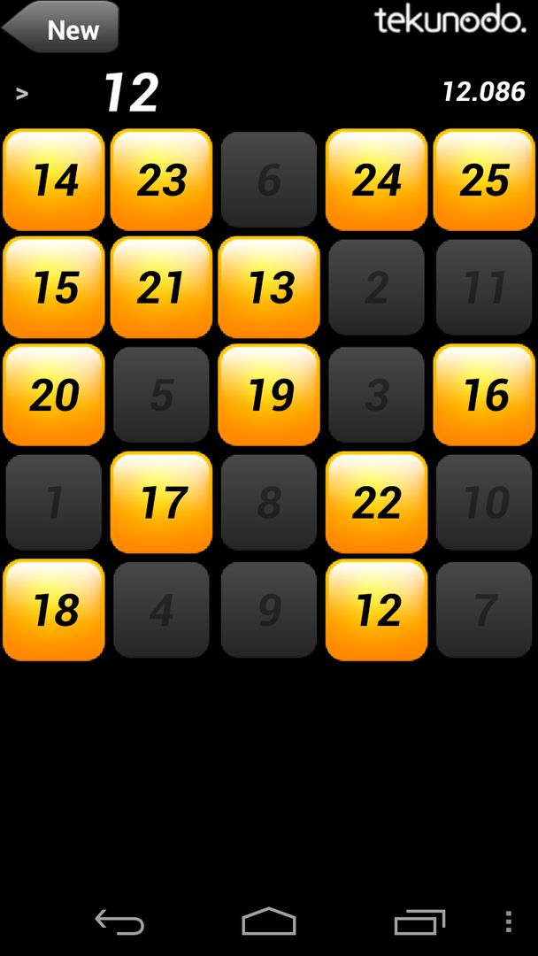 Screenshot of Touch the Numbers for Android