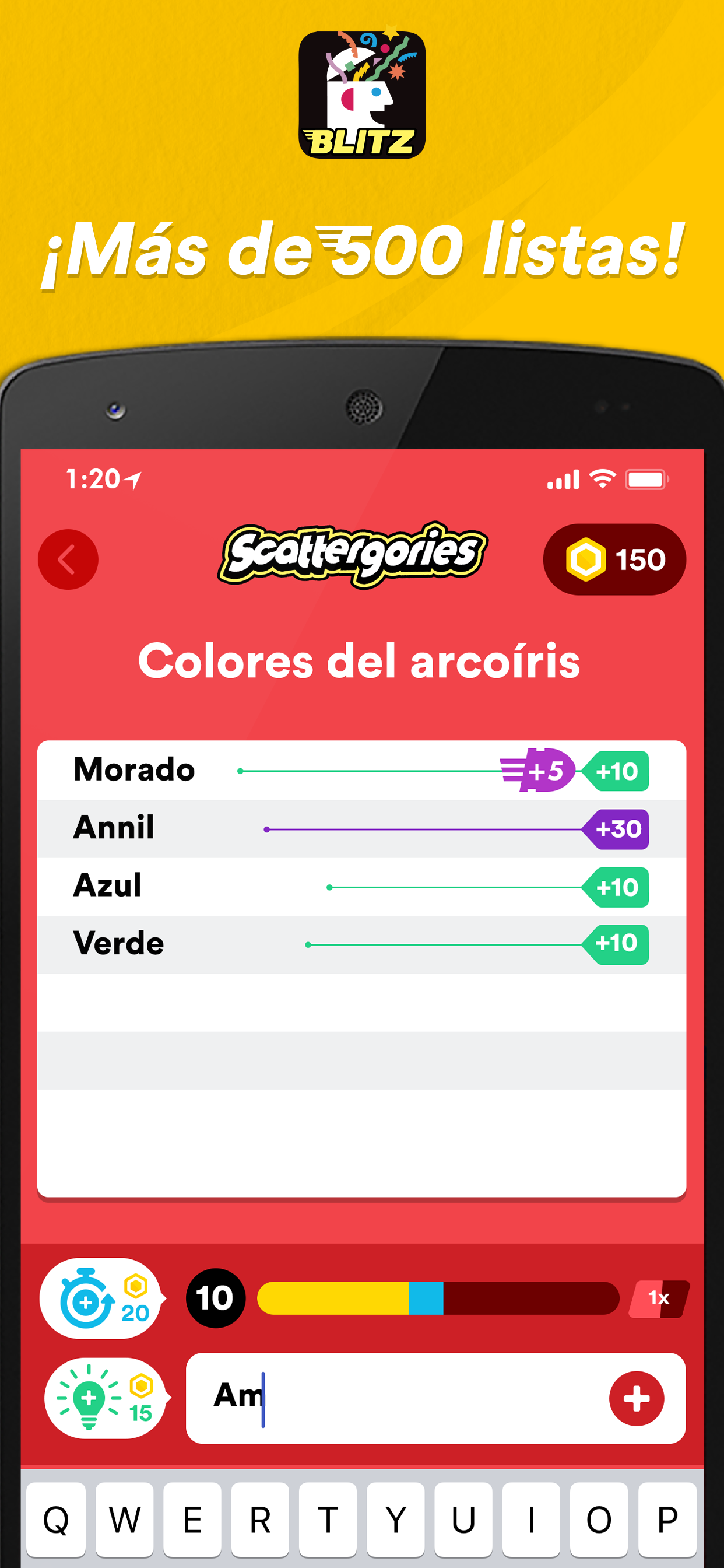 Scattergories Blitz Game Screenshot