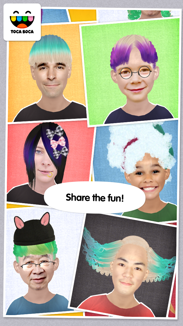 Cuplikan Layar Game Toca Hair Salon Me