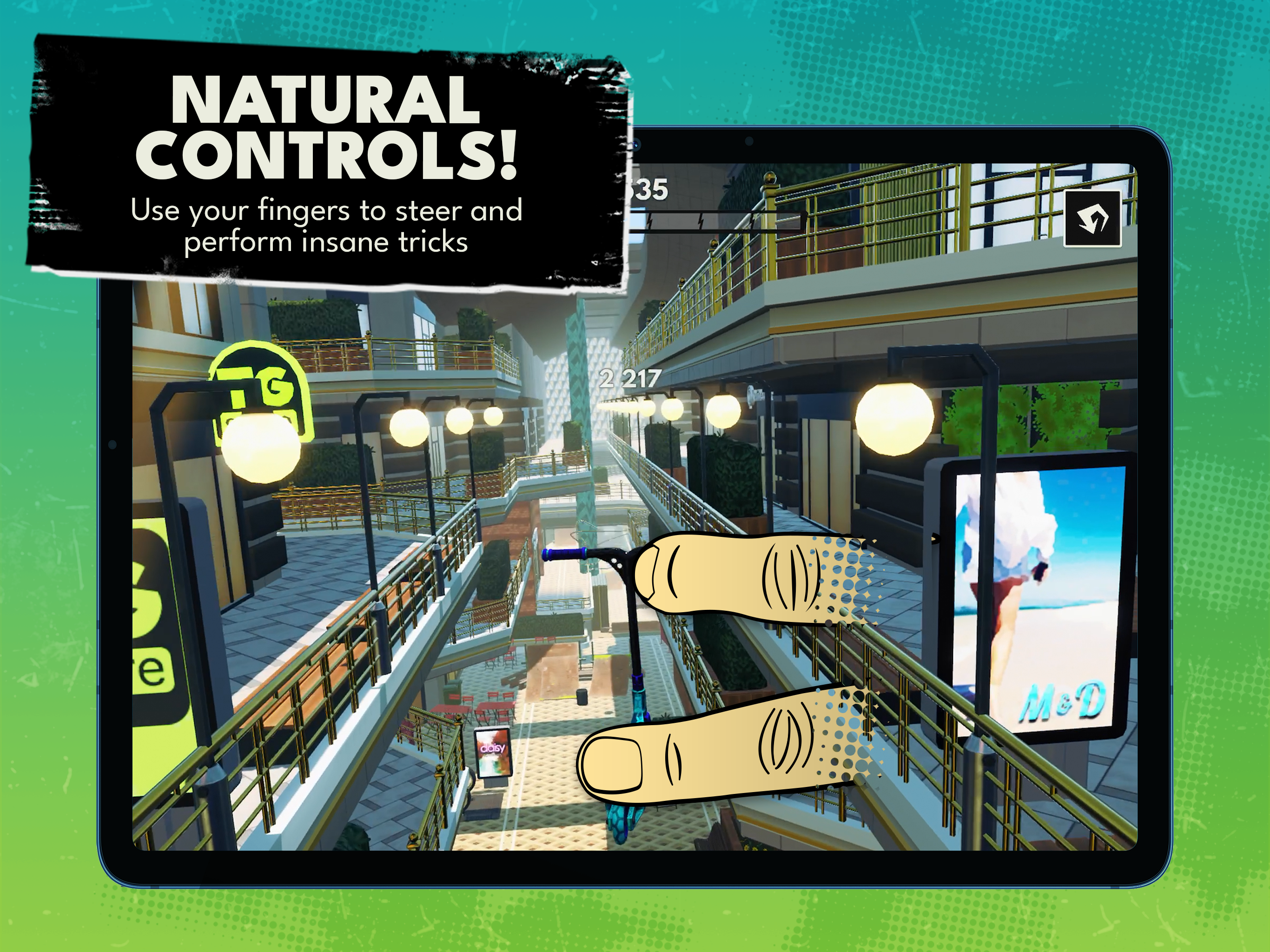 Touchgrind Scooter Game Screenshot